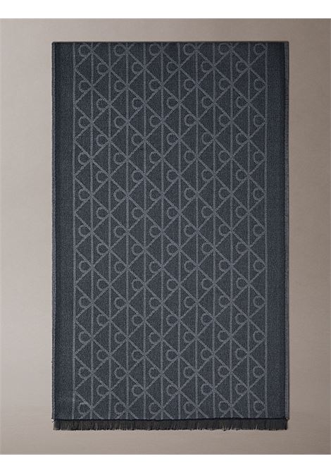 Sciarpa con iconico logo in misto lana CALVIN KLEIN | LV04D8064GUB1